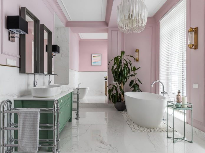 pastel colors in the interior