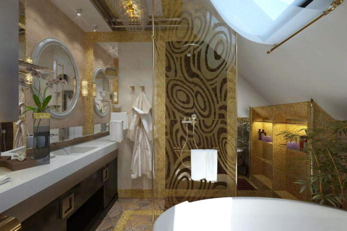 bathroom in art deco style