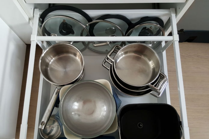 Saucepans in a set