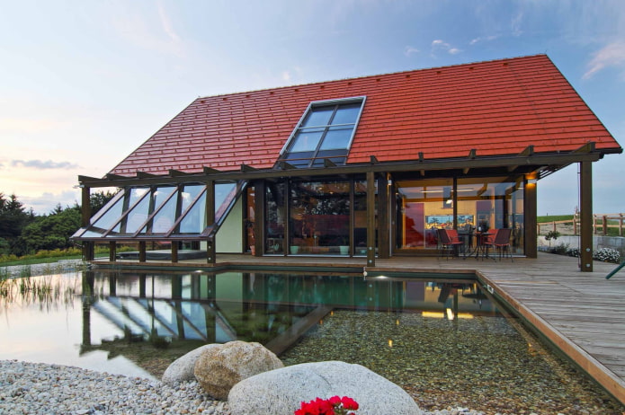 half-timbered house roof