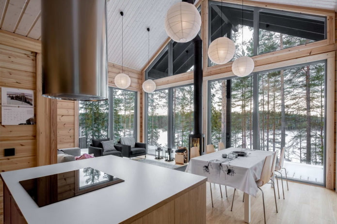 Half-timbered house interior