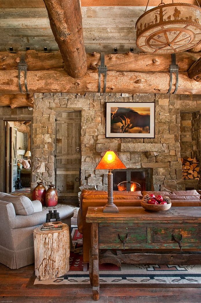Fireplace in the living room