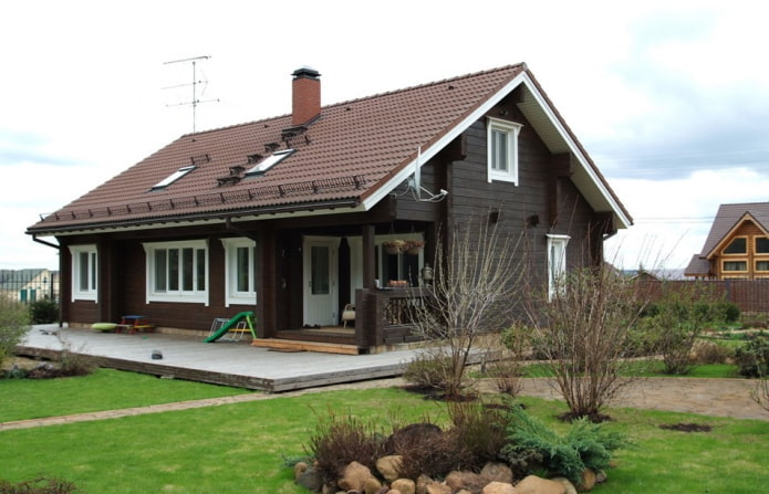 Scandinavian style house roof decoration
