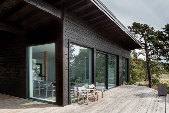 doors and windows in a house in Scandinavian style
