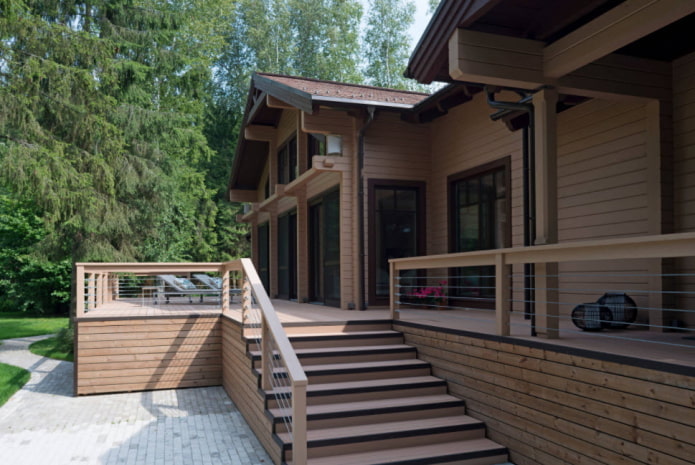 porch of a house in Scandinavian style