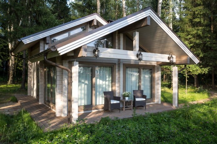 wooden house in Scandinavian style