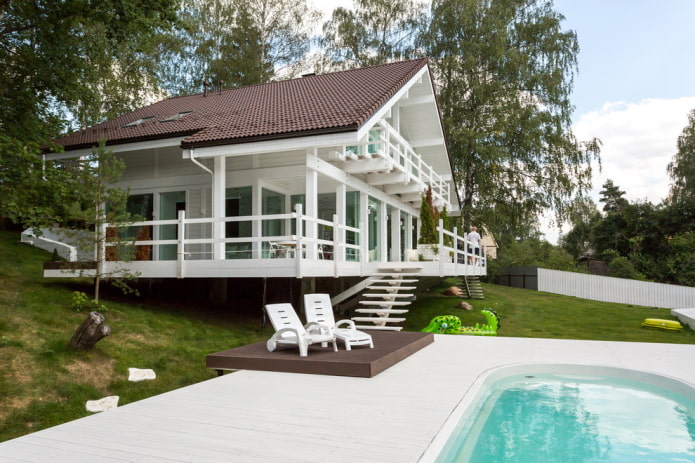 house with a pool