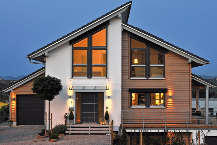 two-story house in high-tech style