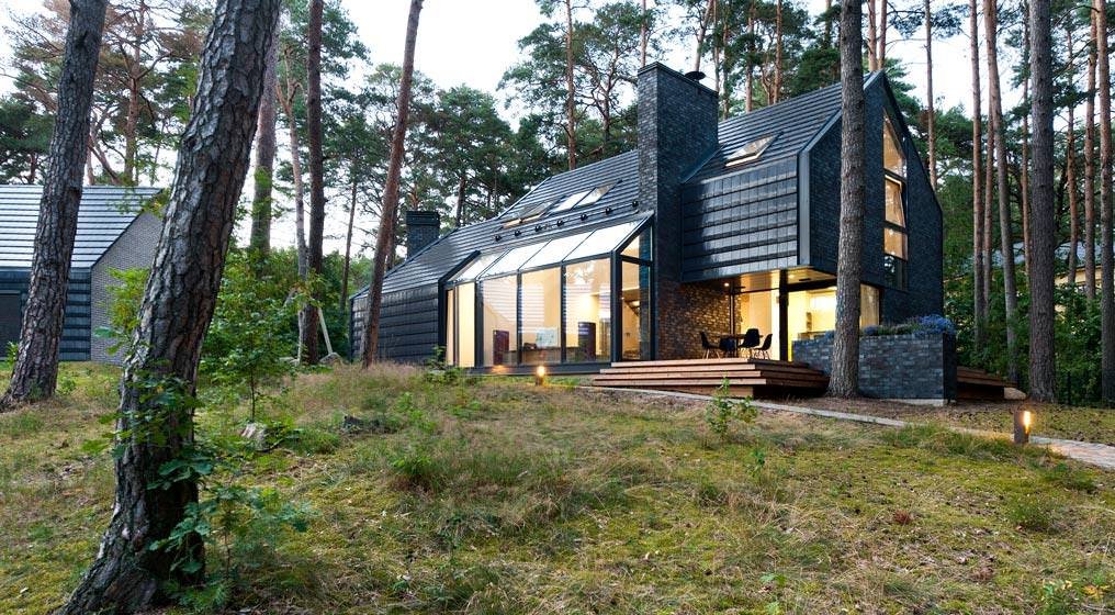 beautiful house with panoramic windows