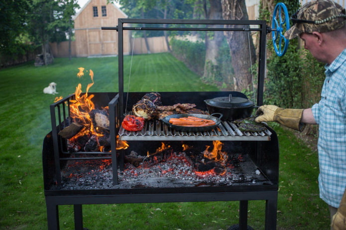 Cooking on the grill