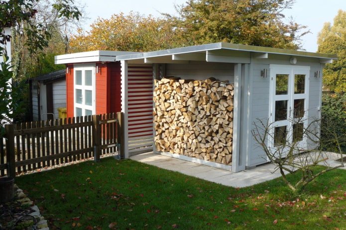 woodshed by the wall