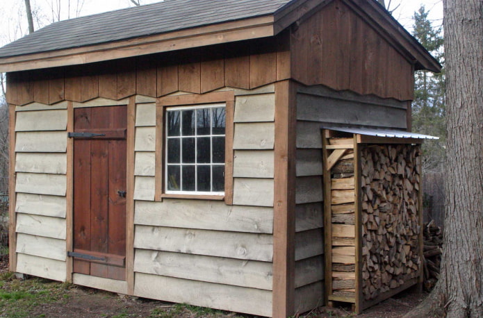 woodshed near the barn
