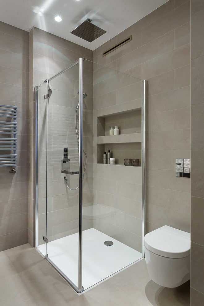 tiled niches in the shower