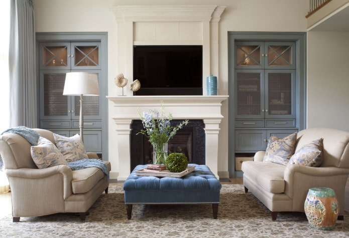 living room in English style