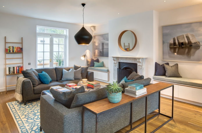 two sofas opposite