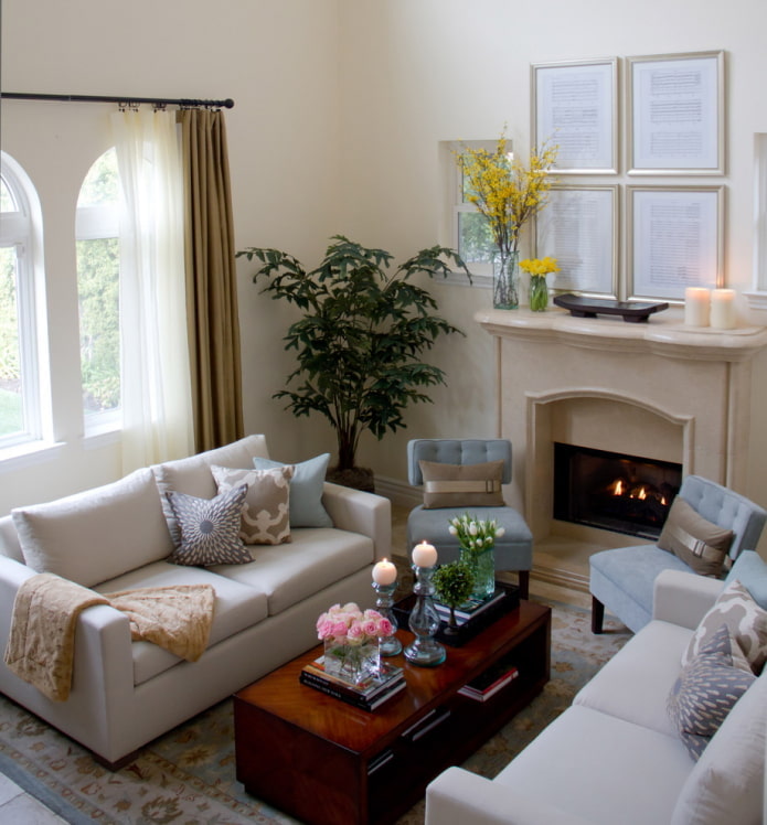 symmetrical living room design
