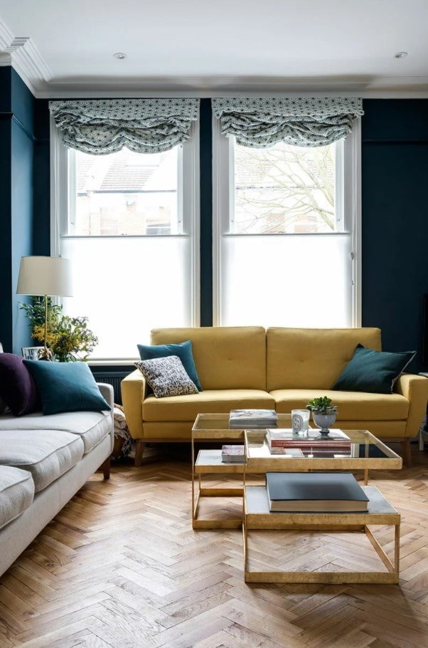 bright sofa in the interior