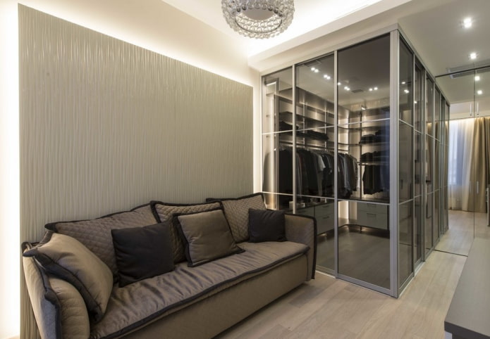 dressing room with corner doors in the interior