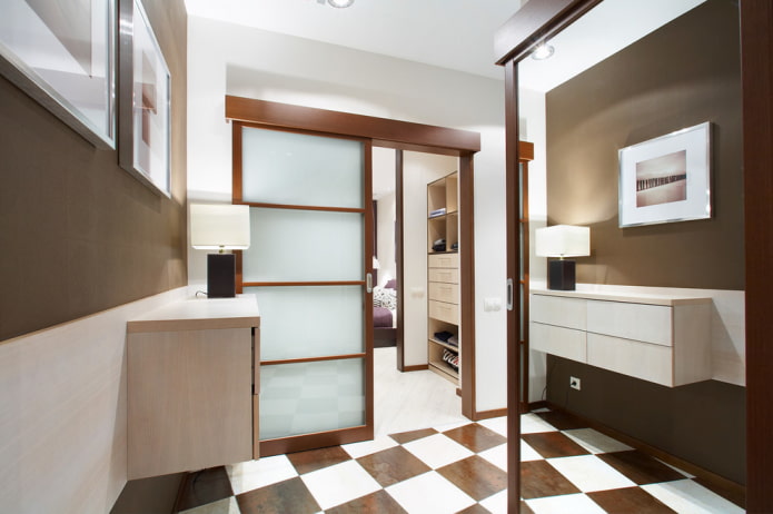 sliding doors in the hallway interior