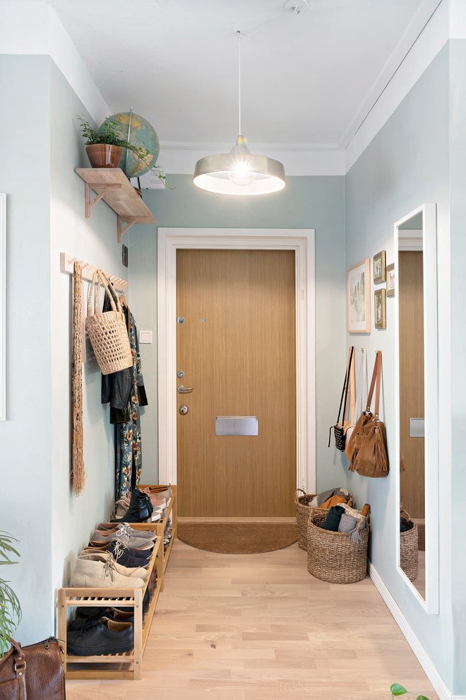 Brown entrance door