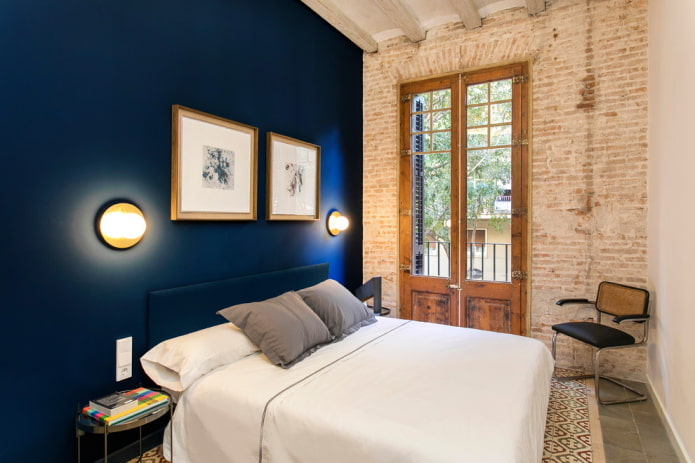 balcony door in a loft-style interior