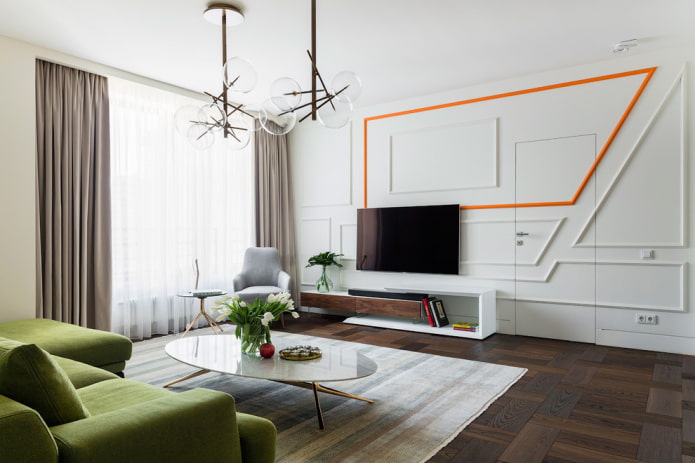hidden door in the living room interior
