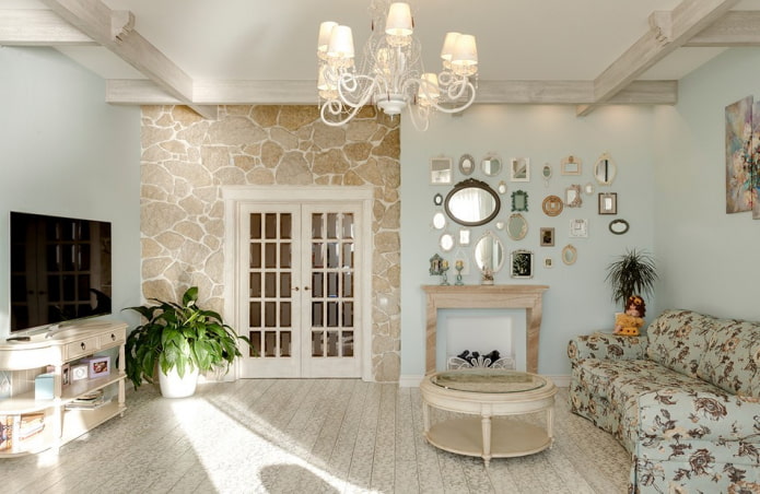 living room in Provence style