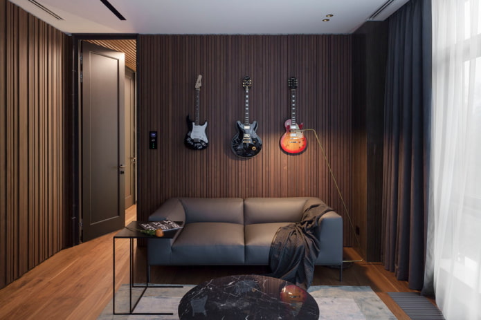 wenge interior doors in the living room