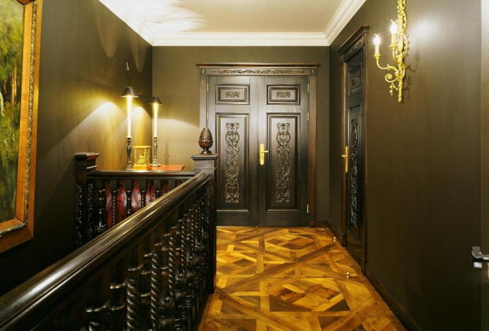 wenge doors with patterns in the interior