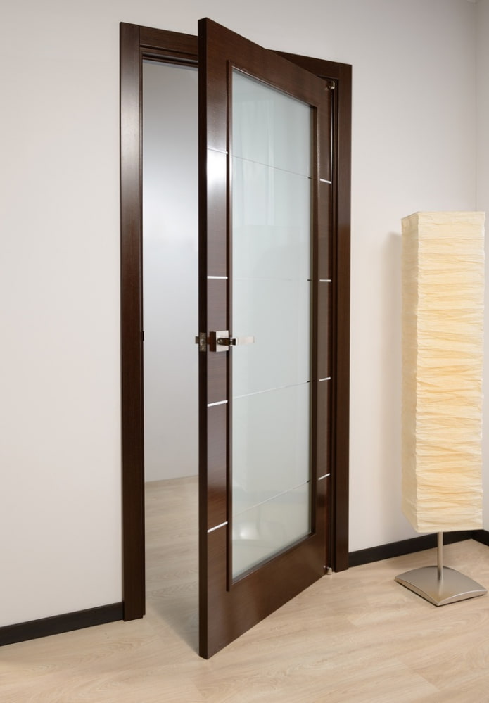 Light laminate and wenge doors