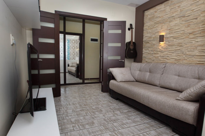 wenge interior doors in the living room