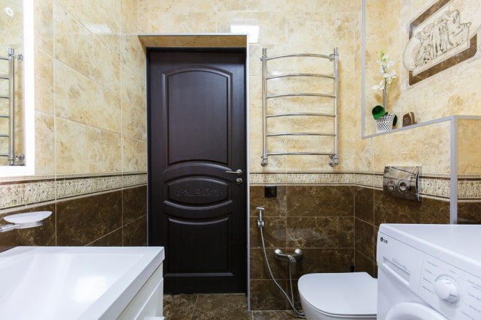 wenge interior doors in the bathroom