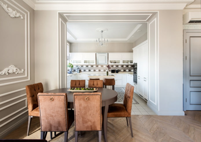 doorless passage in the kitchen interior