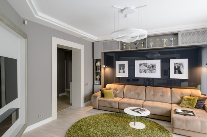 doorless passage in the living room interior