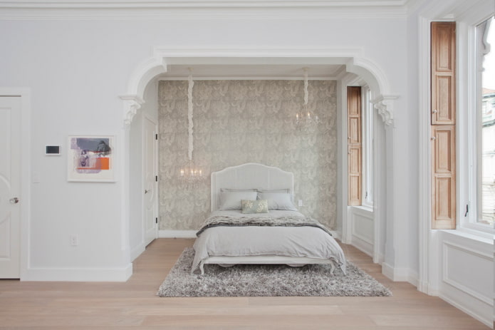 doorway decorated with stucco molding
