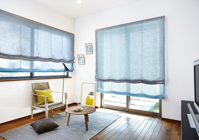 double roman blinds