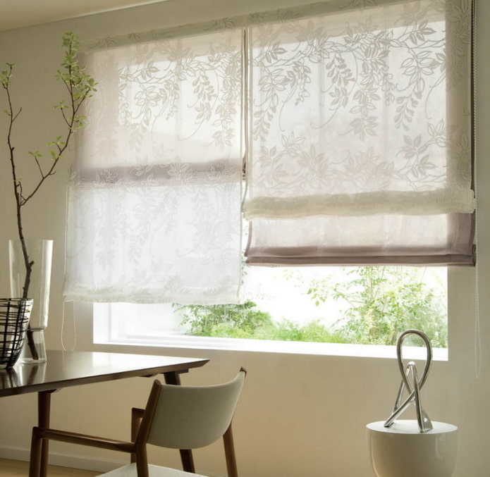 double roman blinds