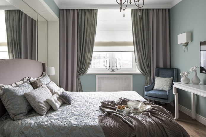 double curtains in the interior