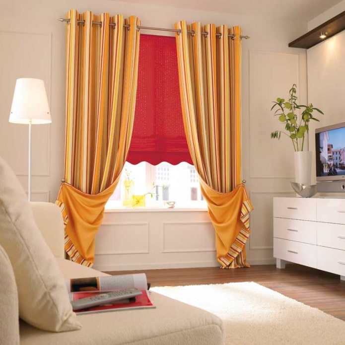 similar color combination on curtains