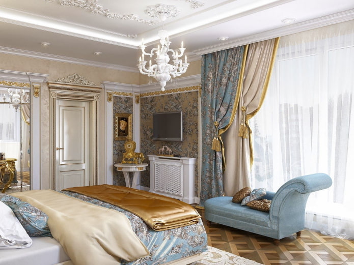 double curtains in a classic interior