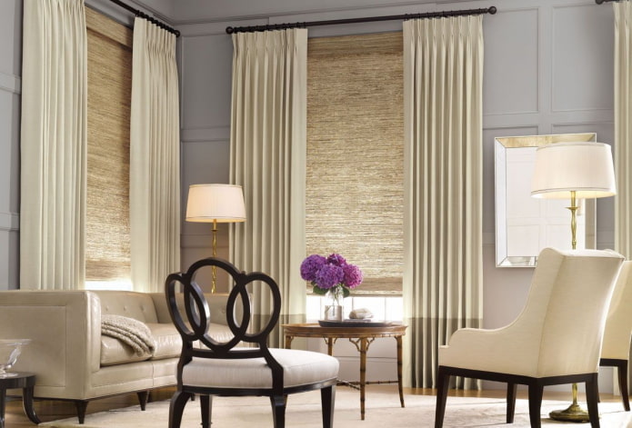 curtain fastening option with rings