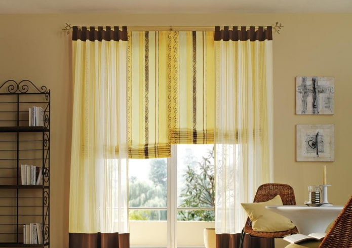 combined curtains on loops