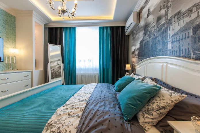 complementary color combination on curtains