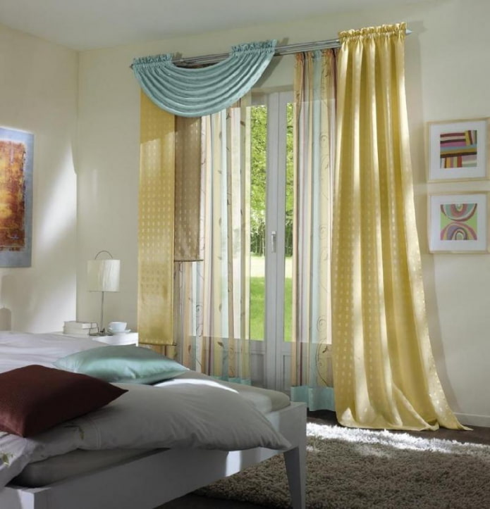 asymmetrical curtains