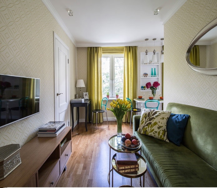 Walk-through living room