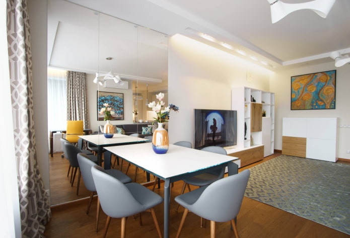 Kitchen-living room in a modern style