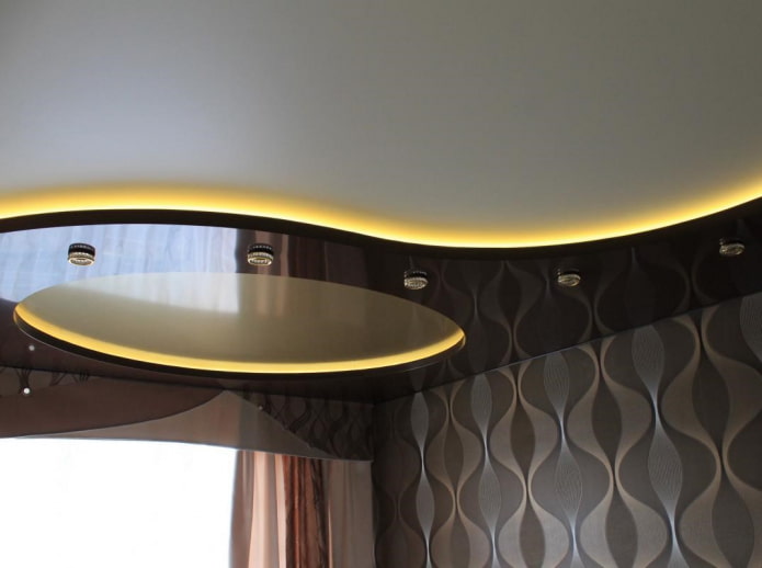 two-color stretch structure with backlighting