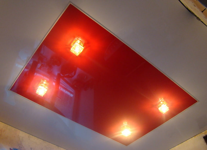 stretched fabric with a rectangular weld