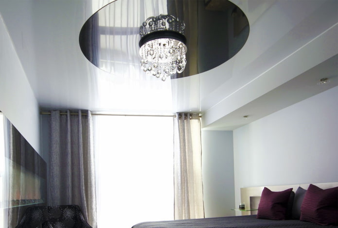 black and white ceiling