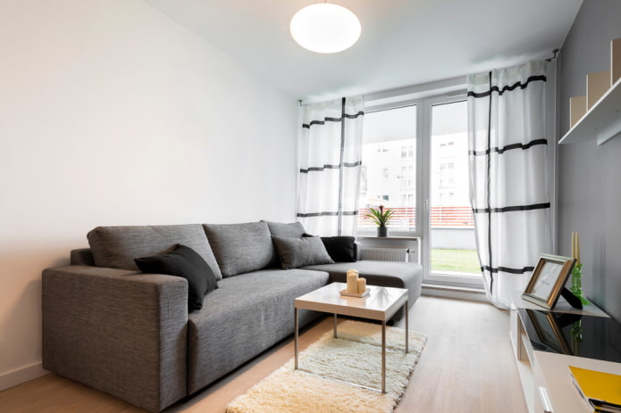 combination of black and white on curtains